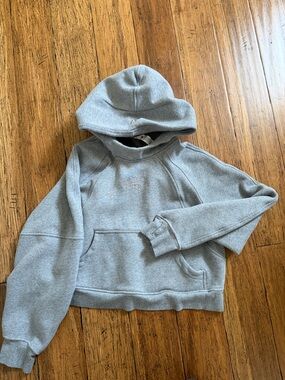 Lululemon Gray scuba hoody with Embroidered Logo
